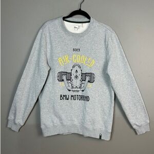 BMW Motorrad Sweatshirt Men's Large Boxer Air-Cooled Gray Graphic 1923 Auto Gear